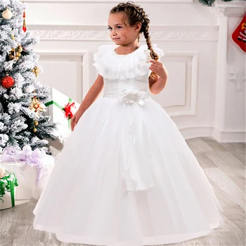 שנה חדשה ילדה פרח חג המולד מסיבת חתונה שמלת ילדות Birthay תחרות שמלת נשף ילדים אלגנטי שמלות ערב נסיכה